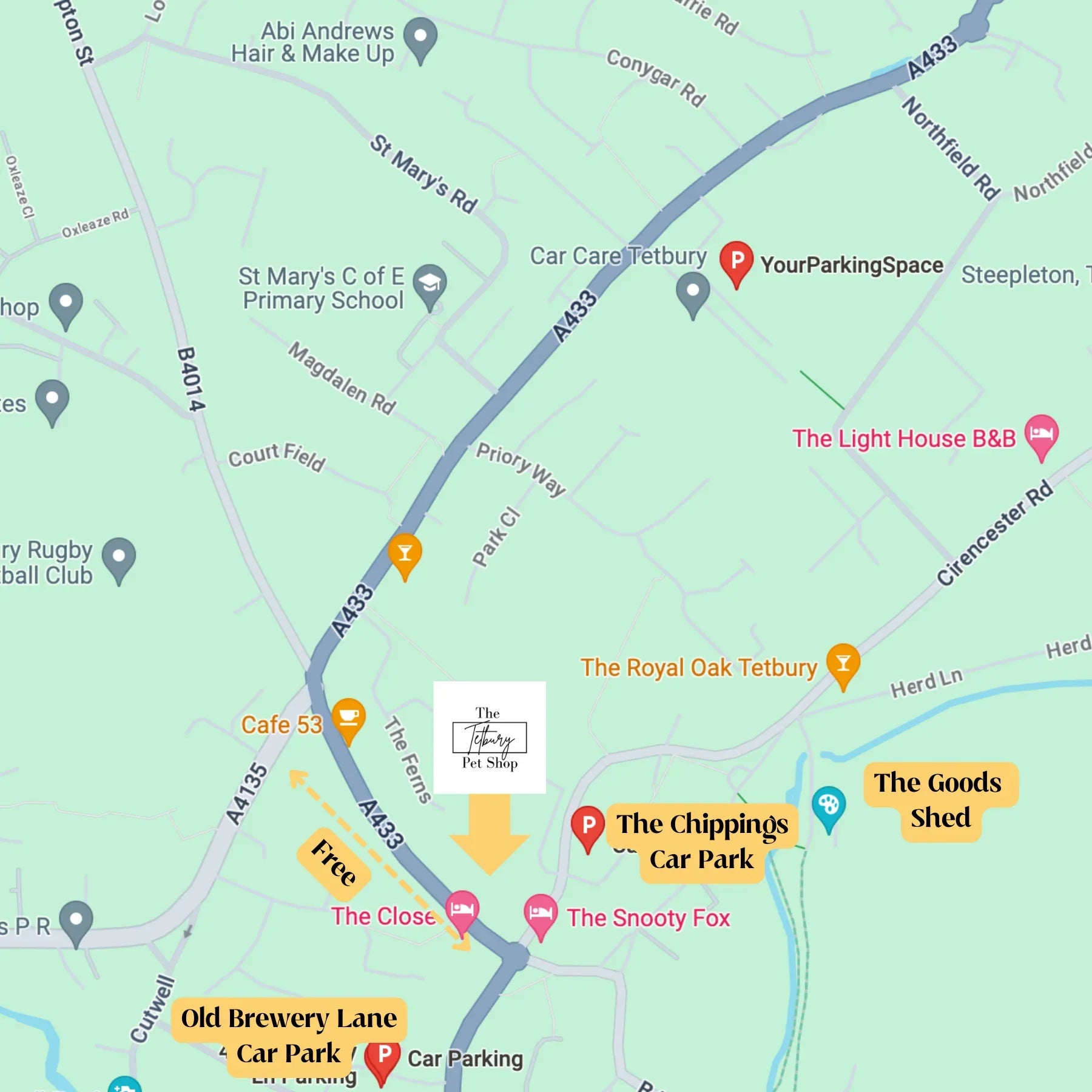 Where to park in Tetbury