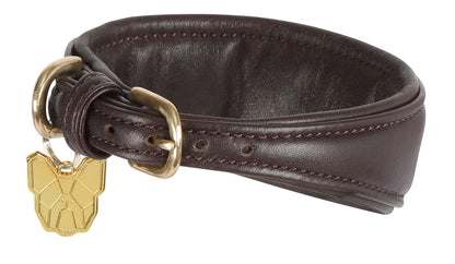 Leather Padded Greyhound Collar by Digby & Fox
