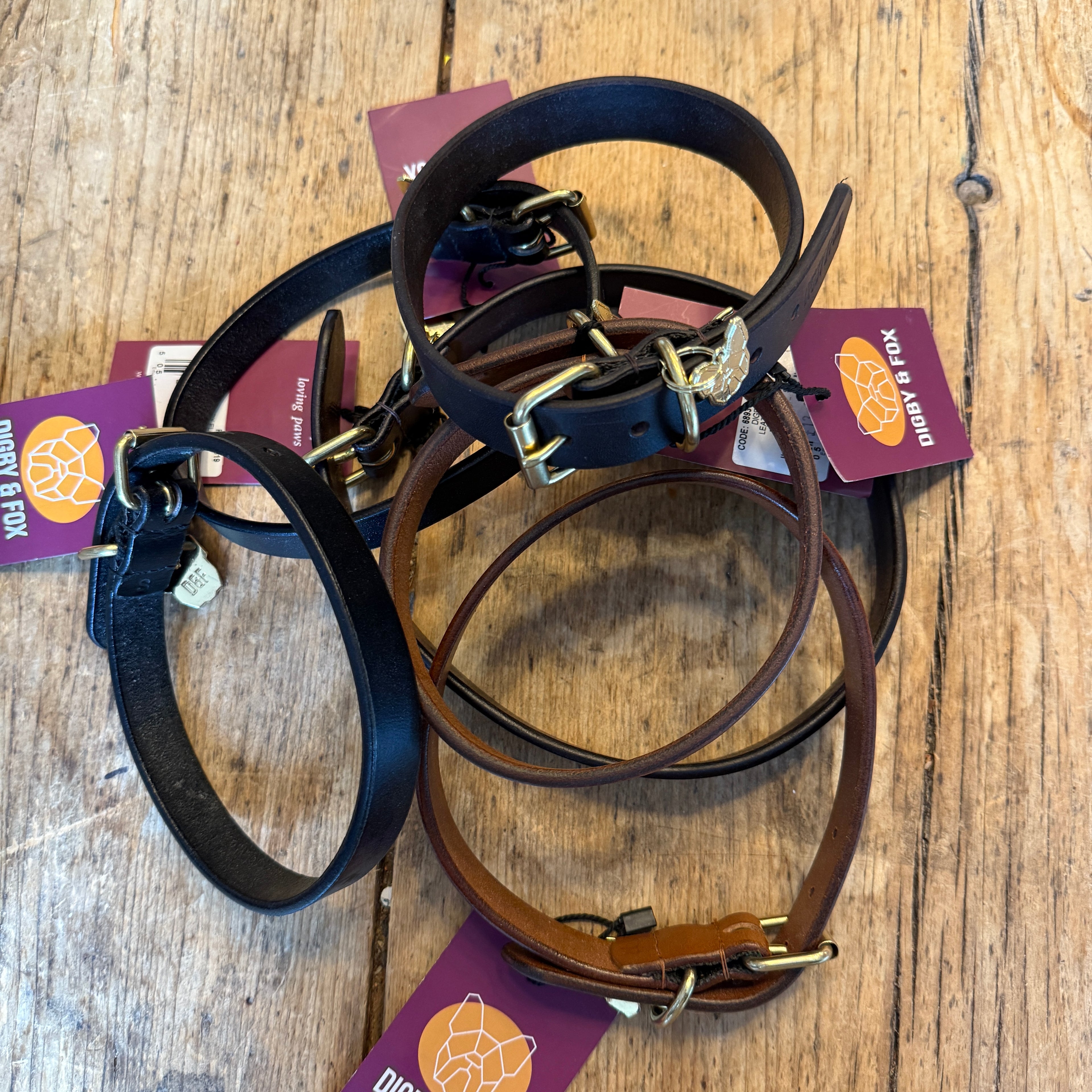 Digby & Fox Flat Leather Collars