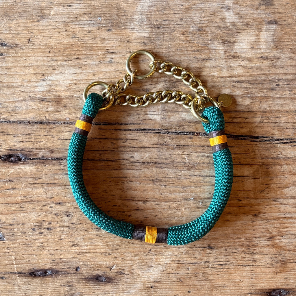 The Tetbury Pet Shop x Green Dog Rope Martingale Collar