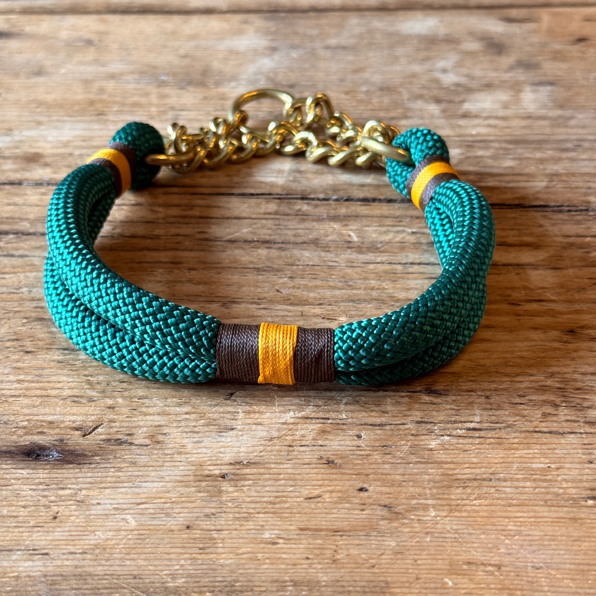 The Tetbury Pet Shop x Green Dog Rope Martingale Collar