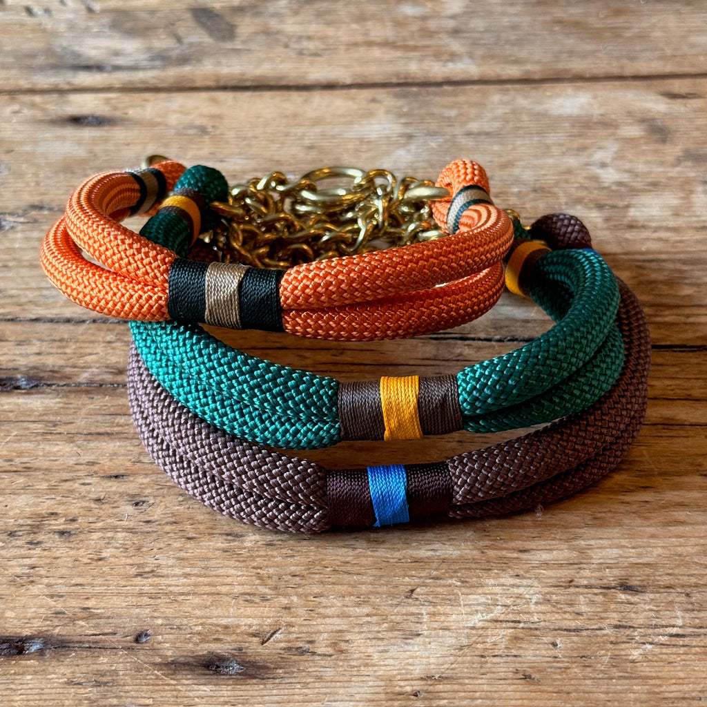 The Tetbury Pet Shop x Green Dog Rope Martingale Collar