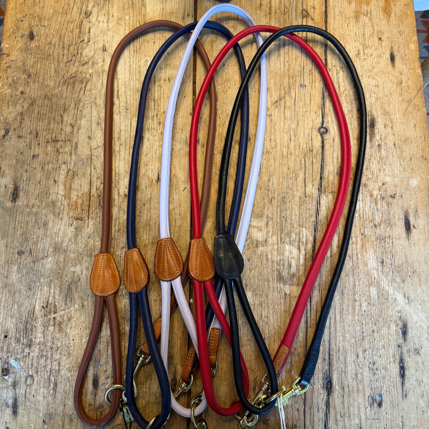 Rolled Leather Lead by Digby & Fox