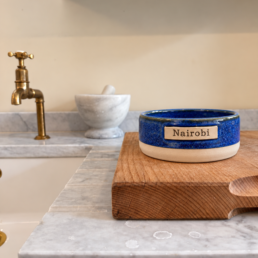 🎄🐾 Personalised Ceramic Dog Bowls - Handmade by Jo Edwards