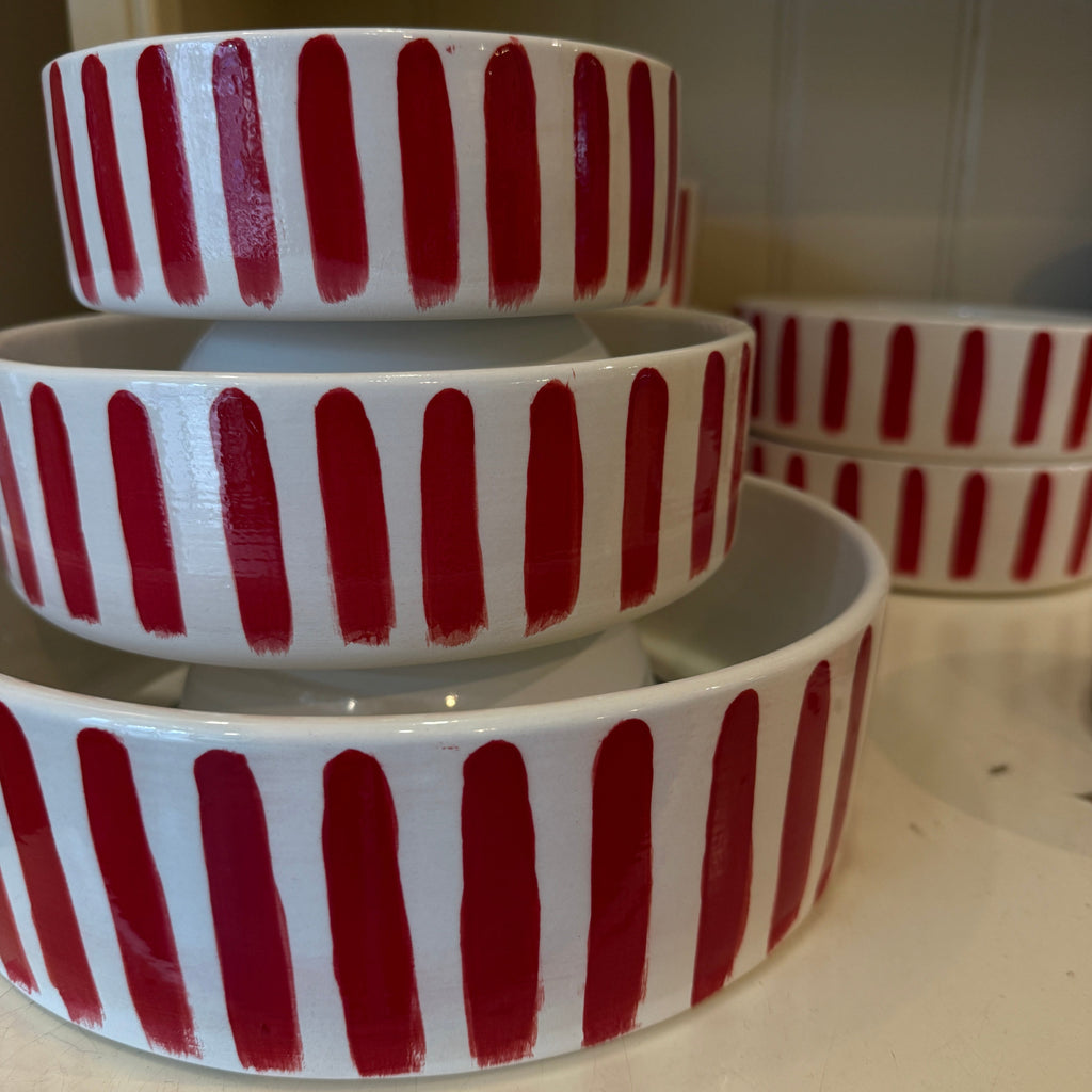 Studio Clementine Striped Dog Bowls