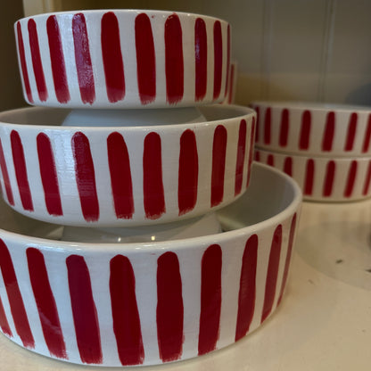 Studio Clementine Striped Dog Bowls